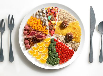 Comida dukan en un plato